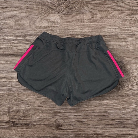 Adidas Women's Athletic Shorts Dark Gray with Pink Accents *See photo #3* - Picture 3 of 4